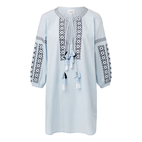 Embroidered Peasant Dress