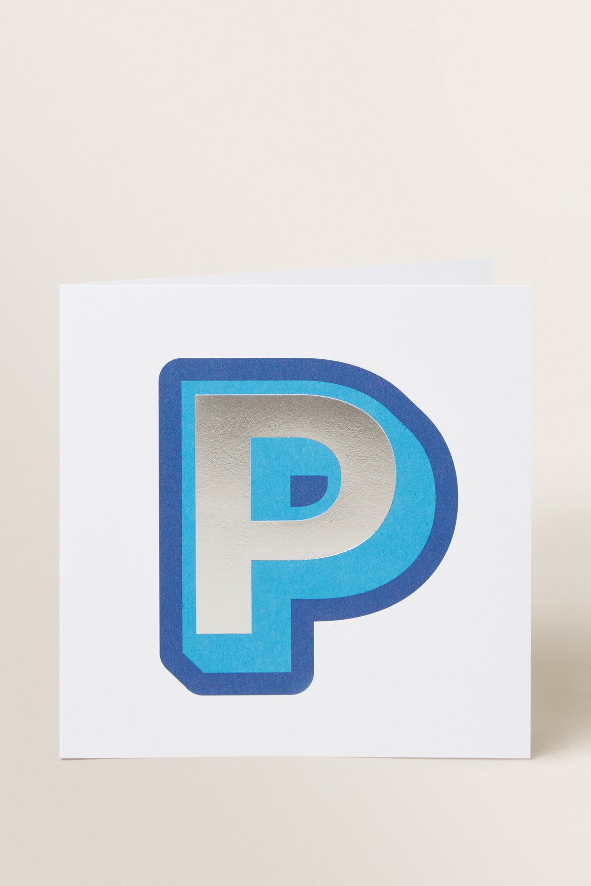Large Blue Letter Card