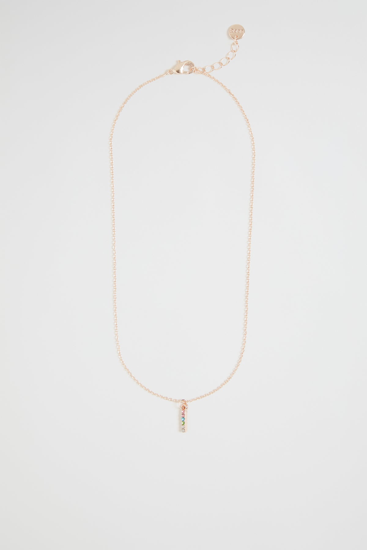 Rainbow Diamante Initial Necklace