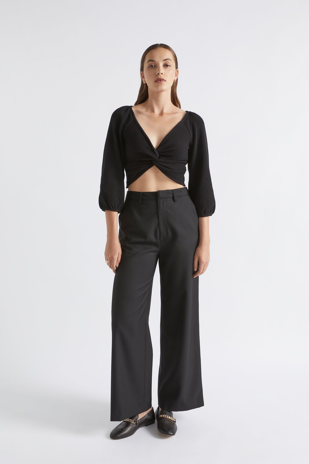 Twist Front Rib Top