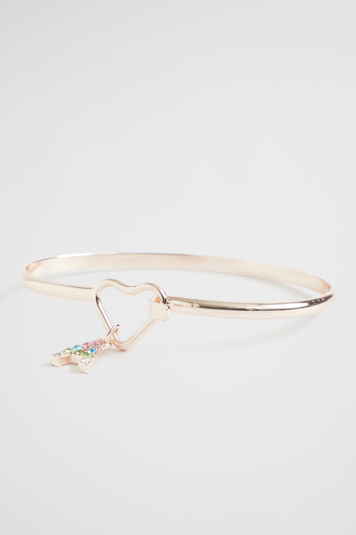 Rainbow Diamante Initial Bangle