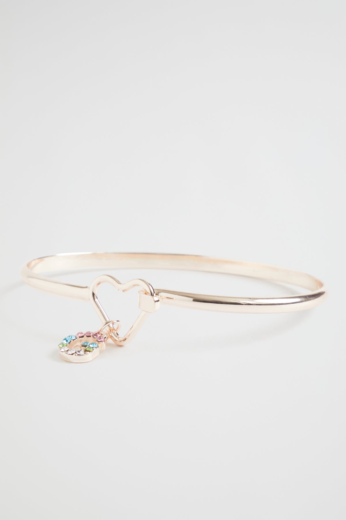 Rainbow Diamante Initial Bangle
