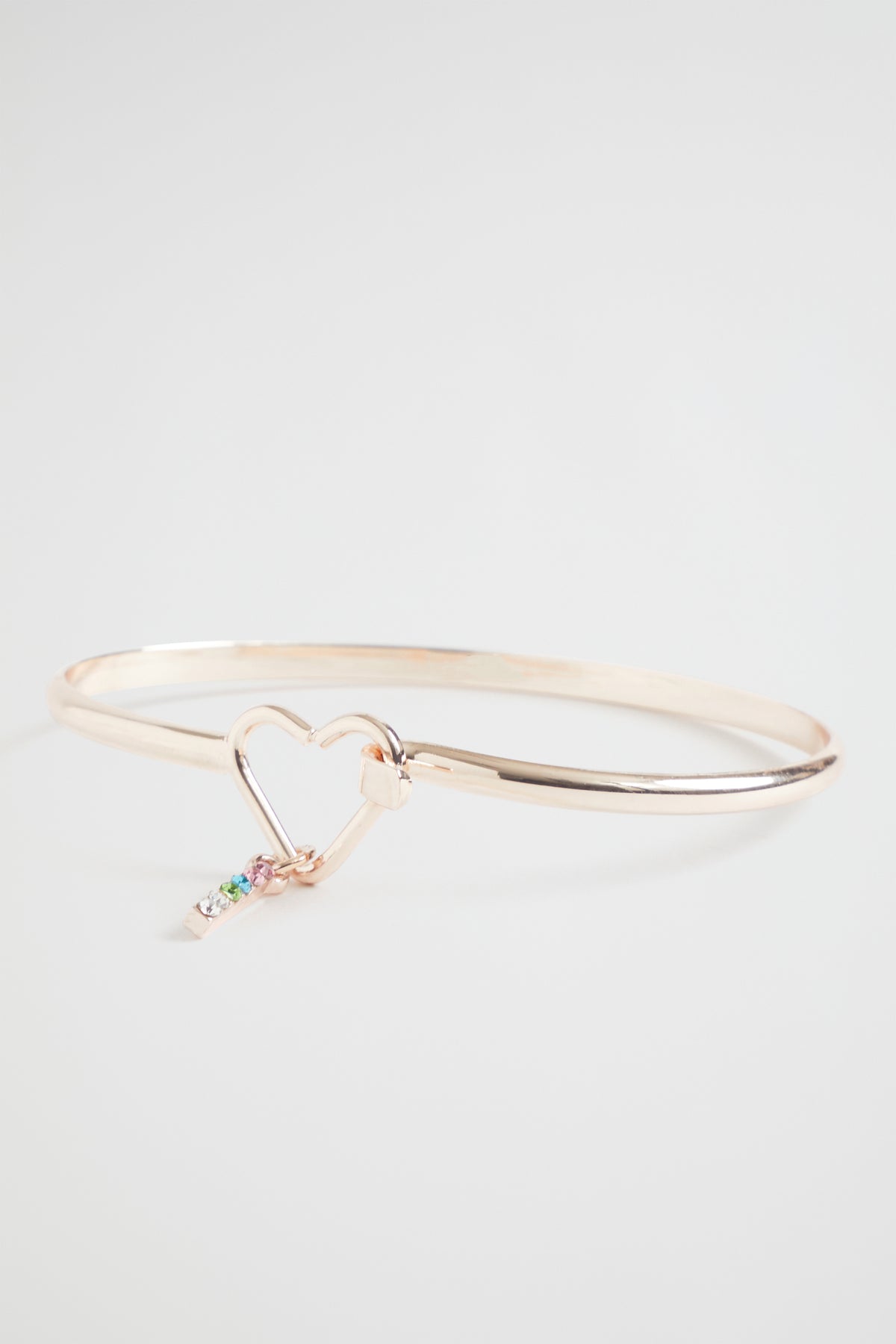 Rainbow Diamante Initial Bangle