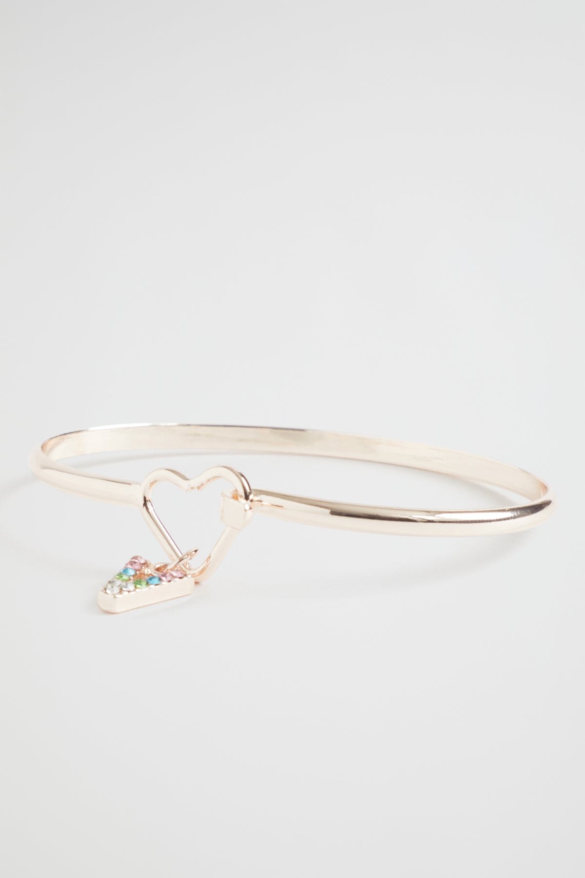 Rainbow Diamante Initial Bangle