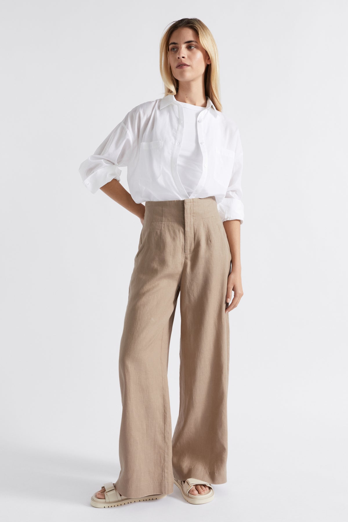 Core Linen Waisted Pant