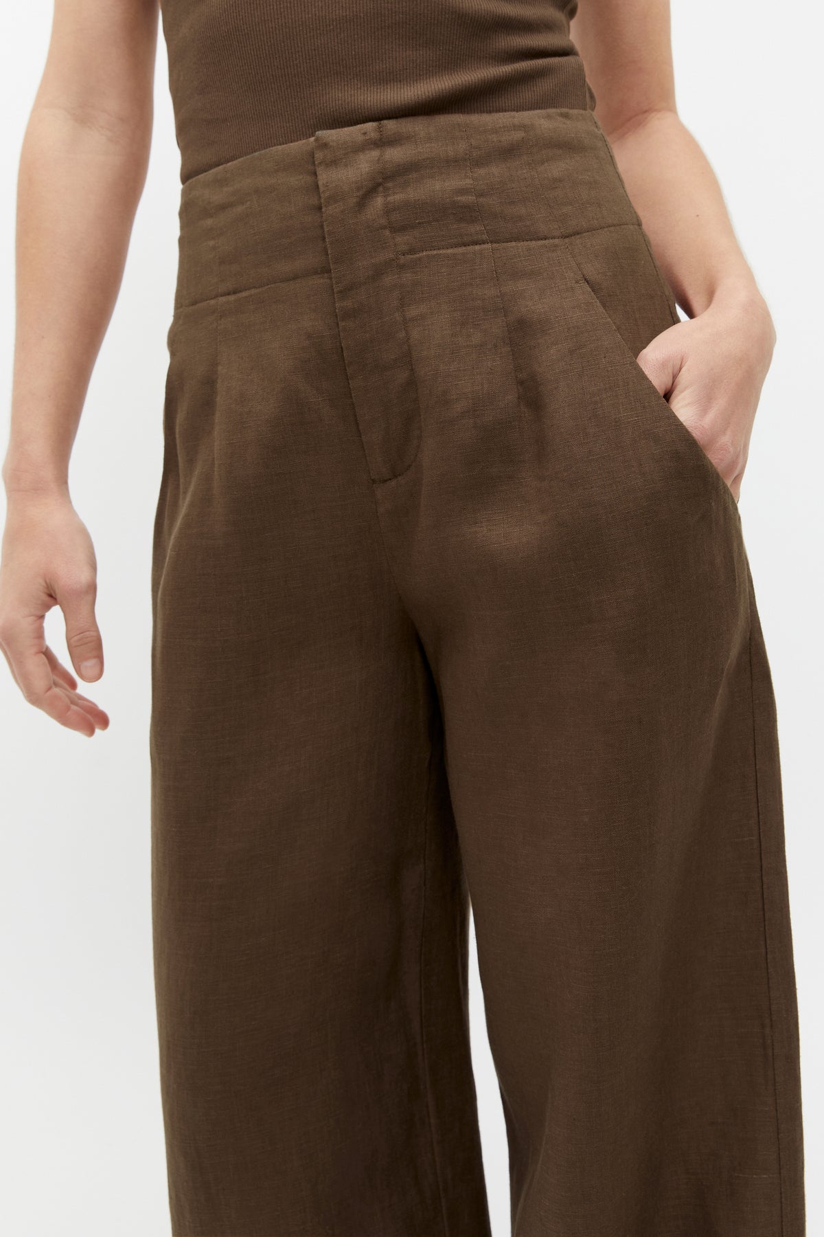 Core Linen Waisted Pant