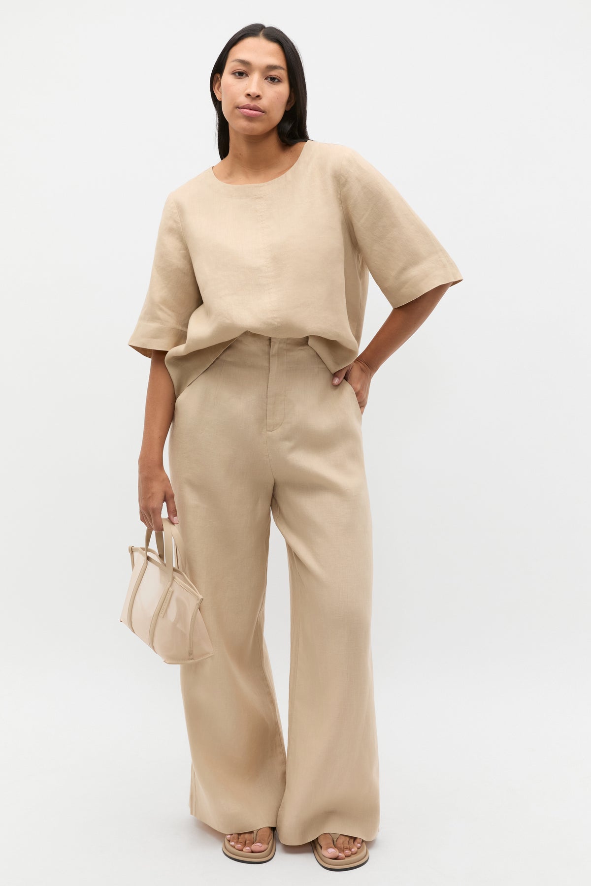 Core Linen Waisted Pant