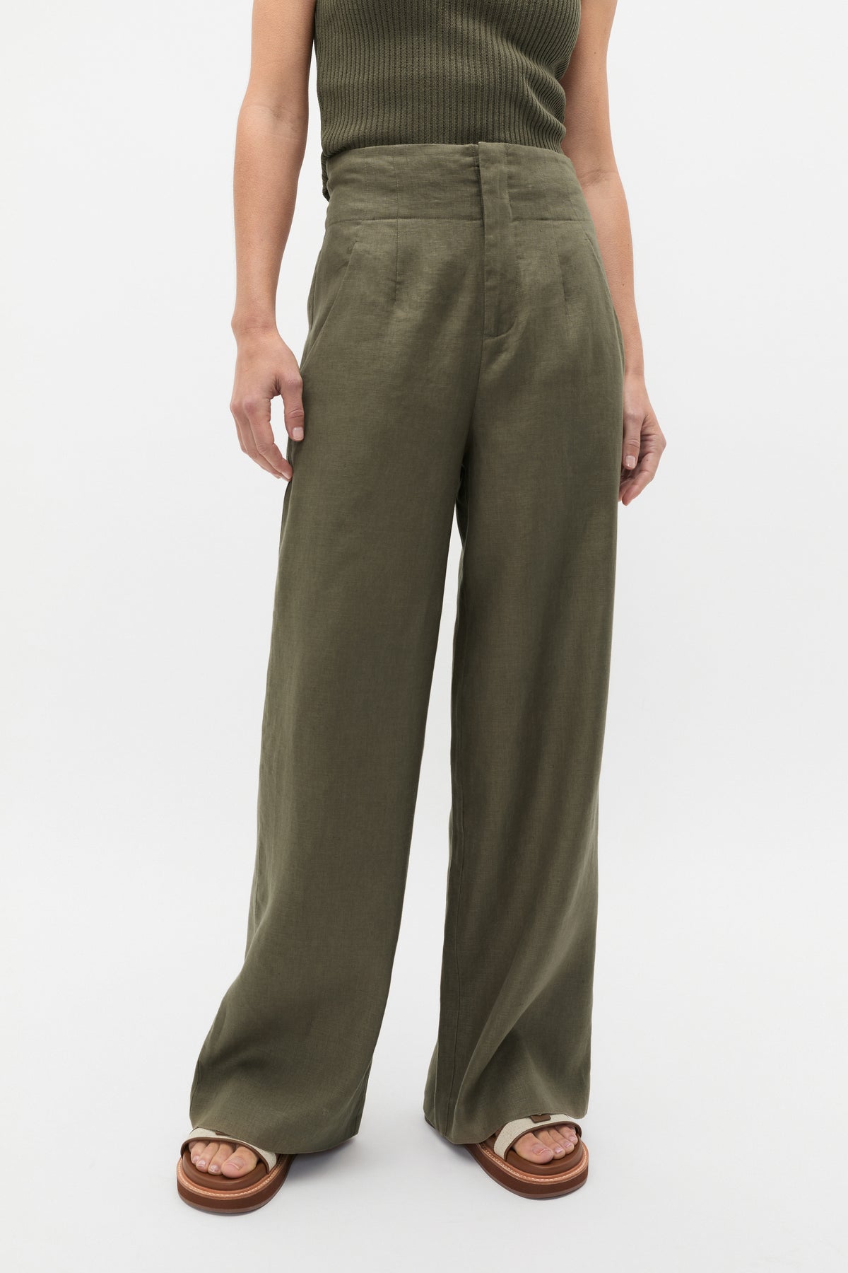 Core Linen Waisted Pant