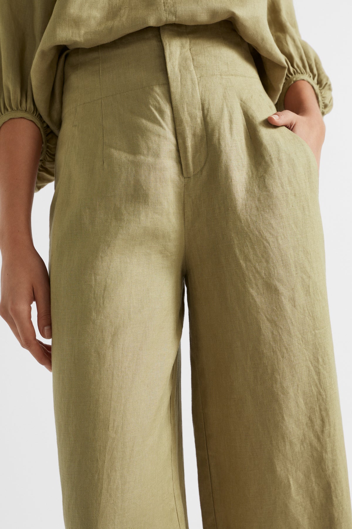 Core Linen Waisted Pant