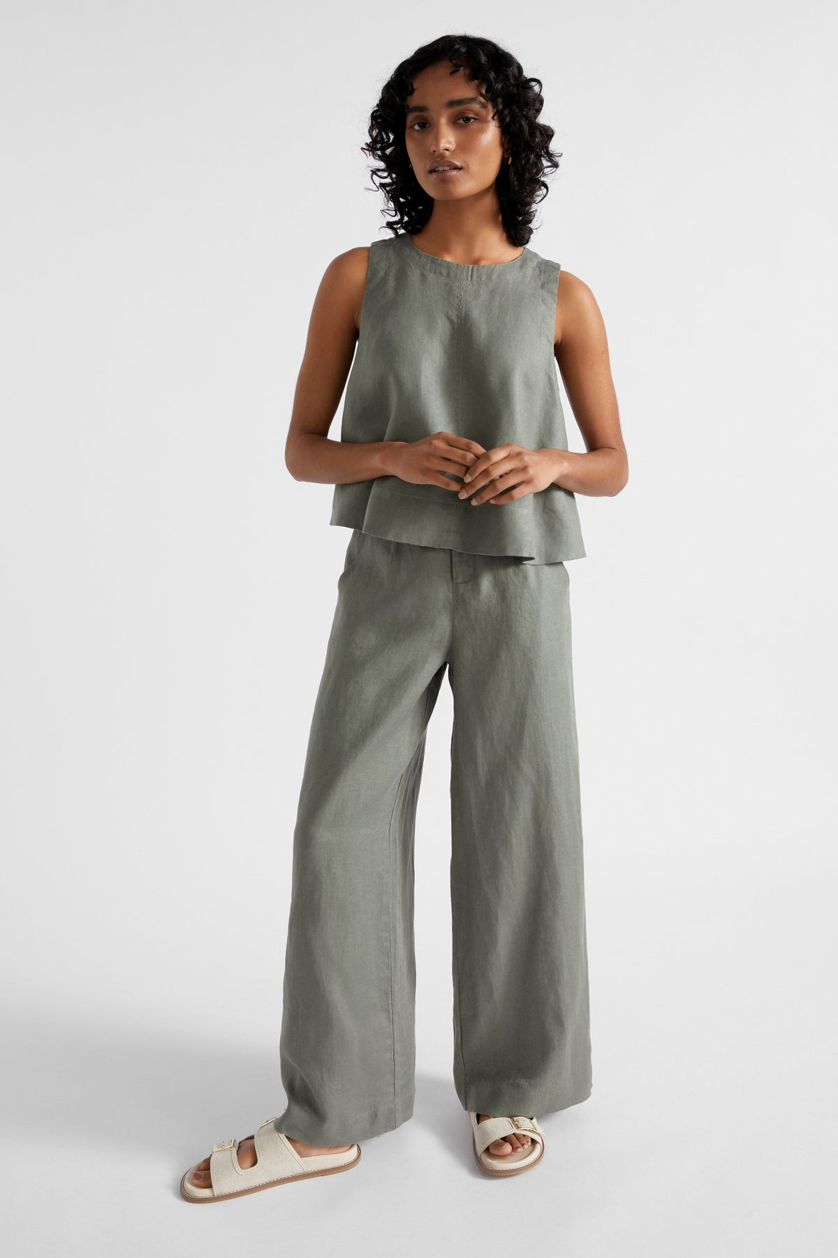 Core Linen Waisted Pant