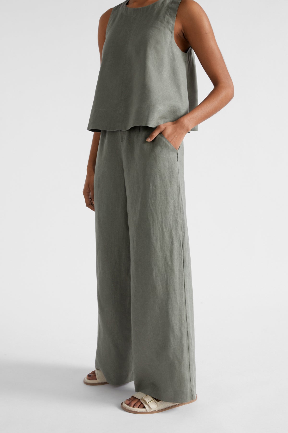 Core Linen Waisted Pant