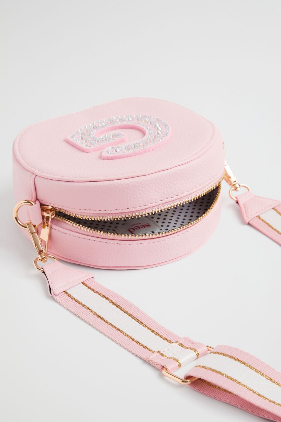 Circle Jewel Initial Bag