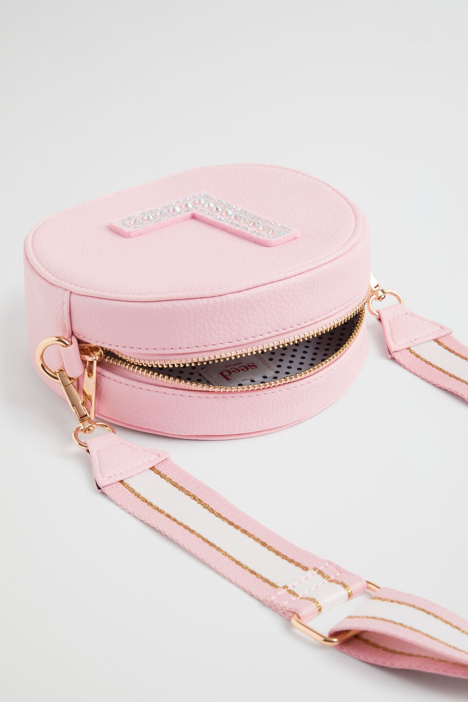 Circle Jewel Initial Bag