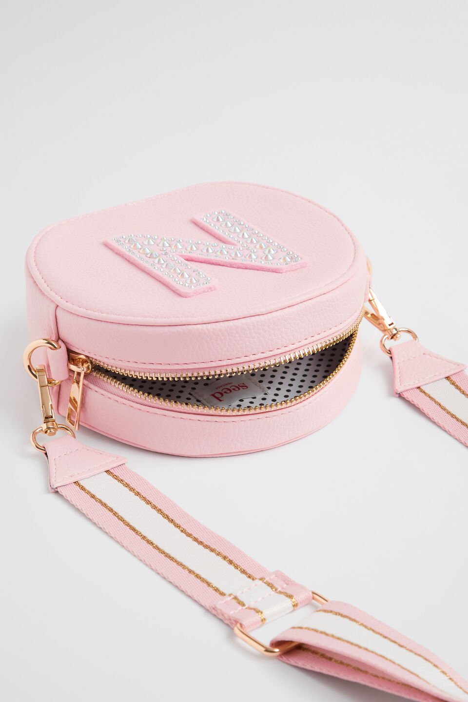 Circle Jewel Initial Bag