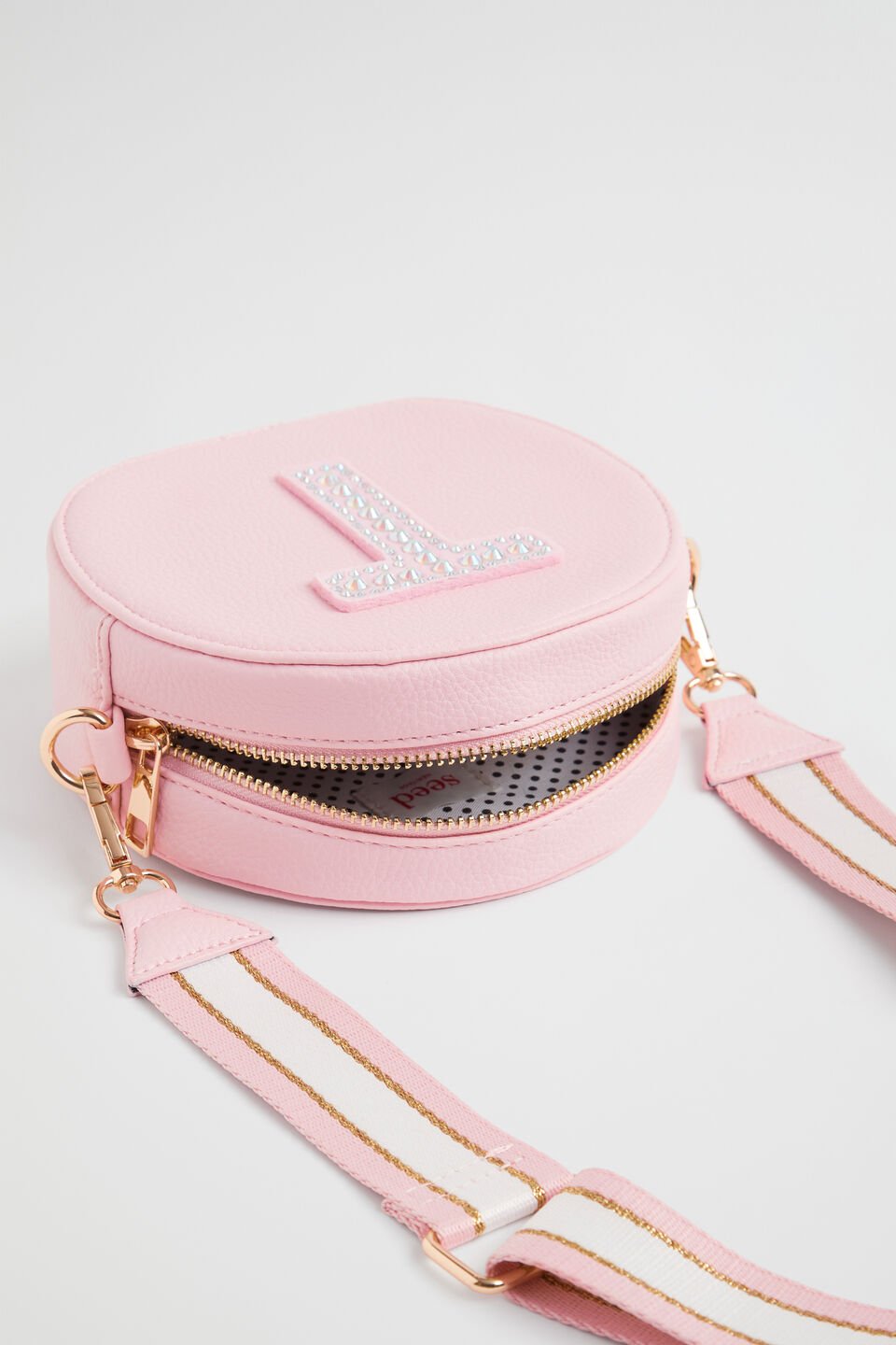 Circle Jewel Initial Bag