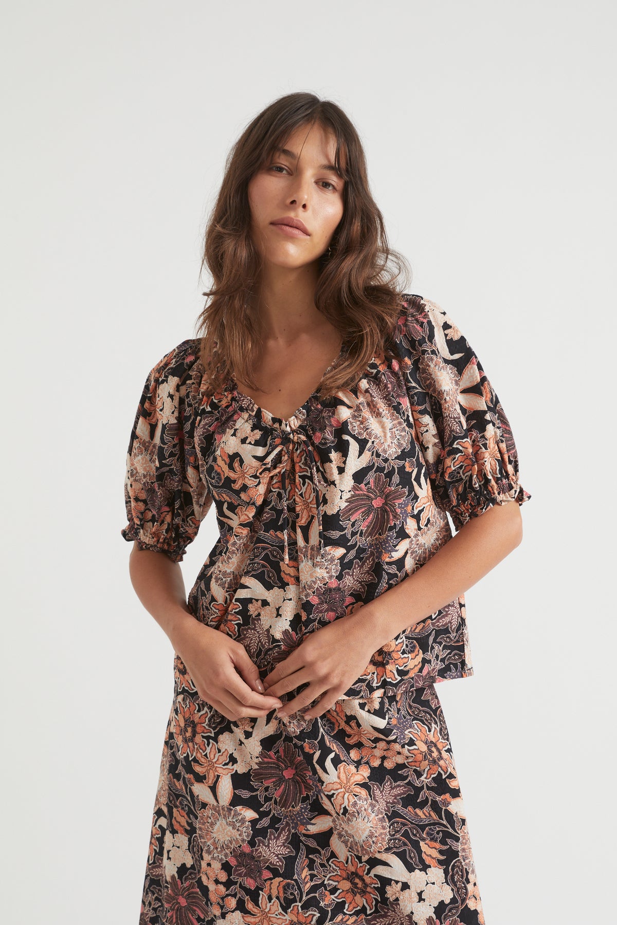 Floral Puff Sleeve top