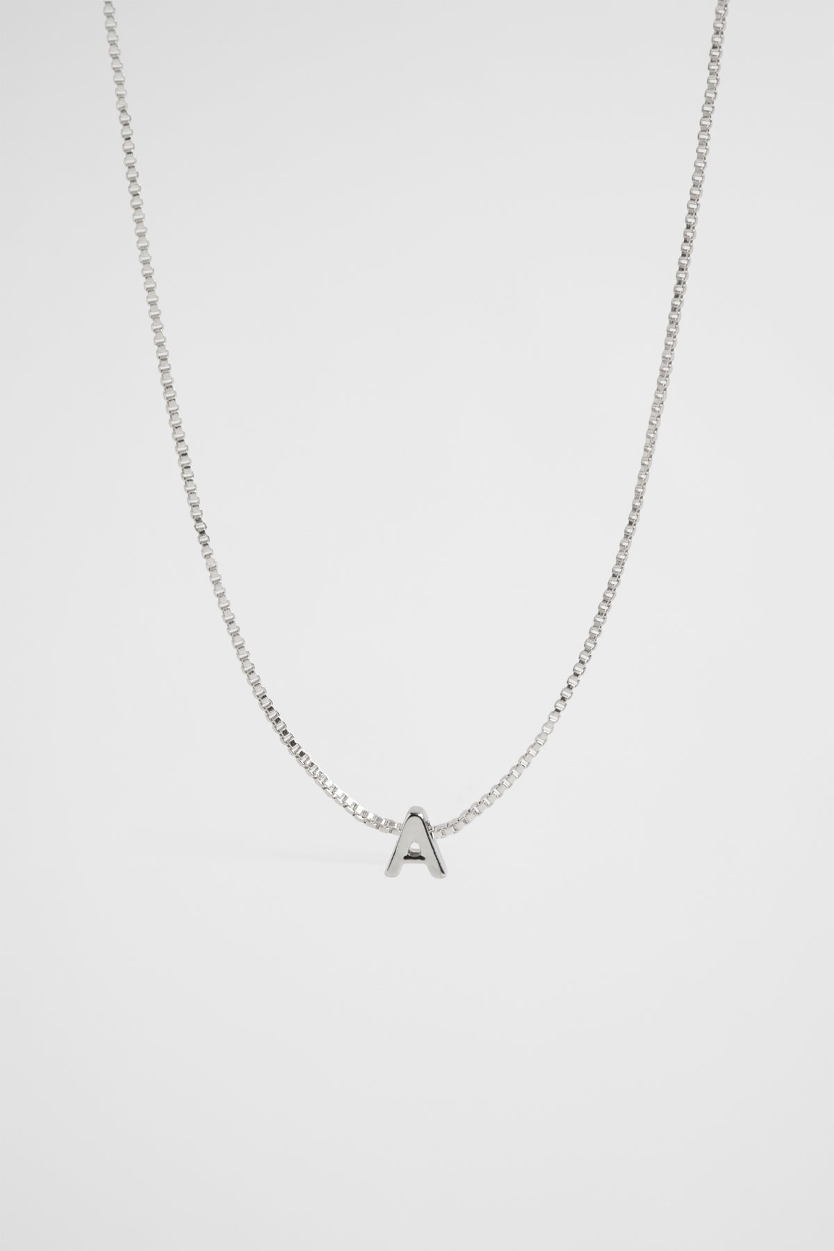 Silver Initial Necklace