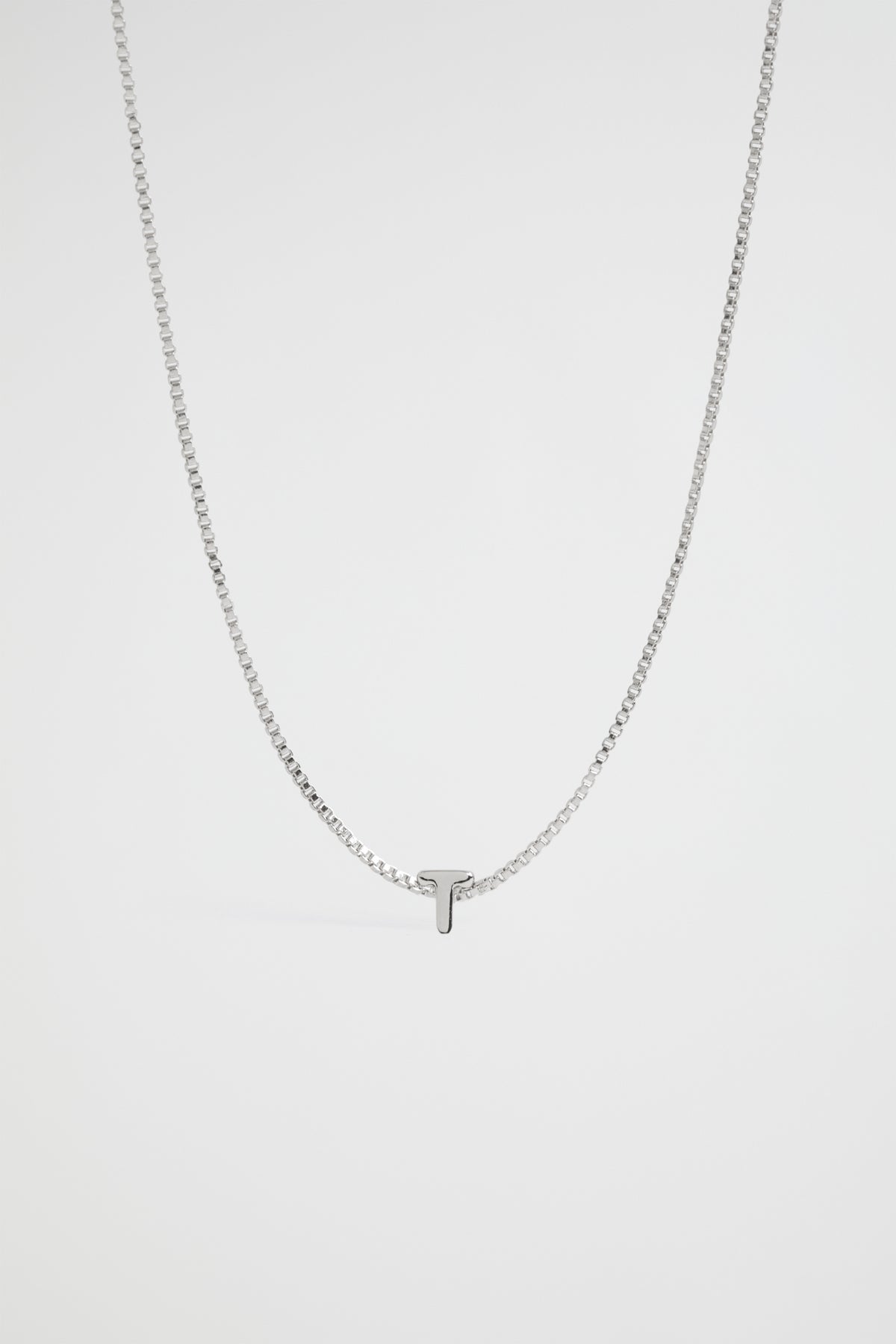 Silver Initial Necklace