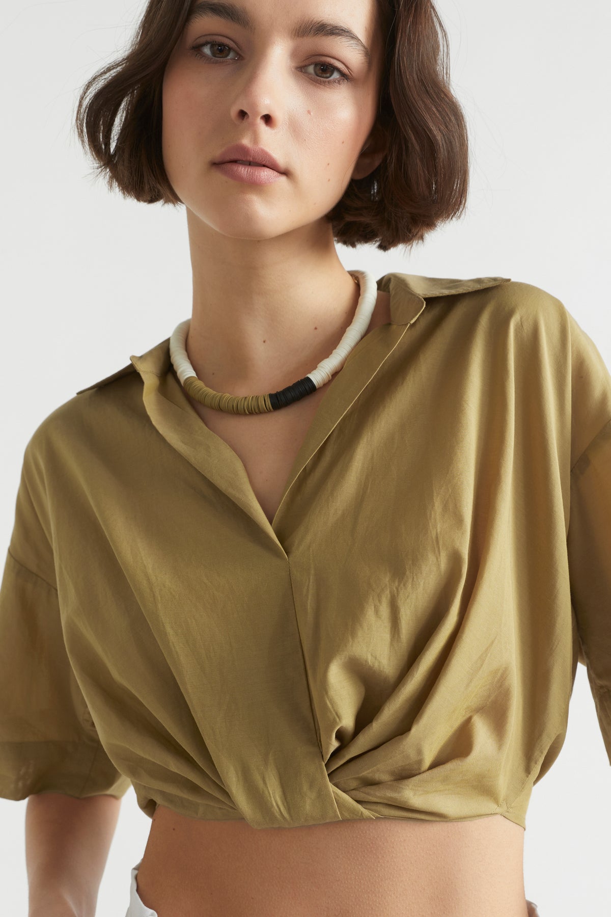 Voile Tuck Hem Shirt