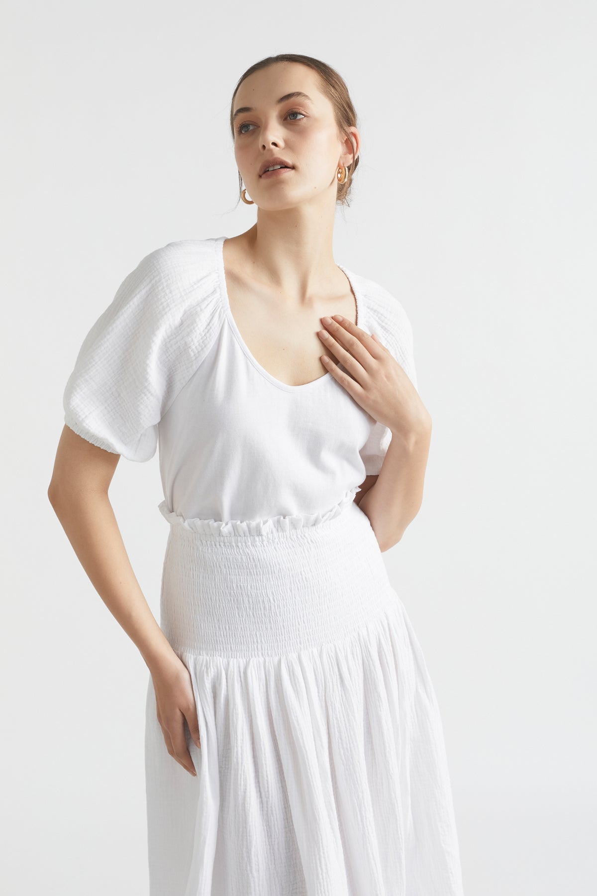 Cheesecloth Sleeve Tee