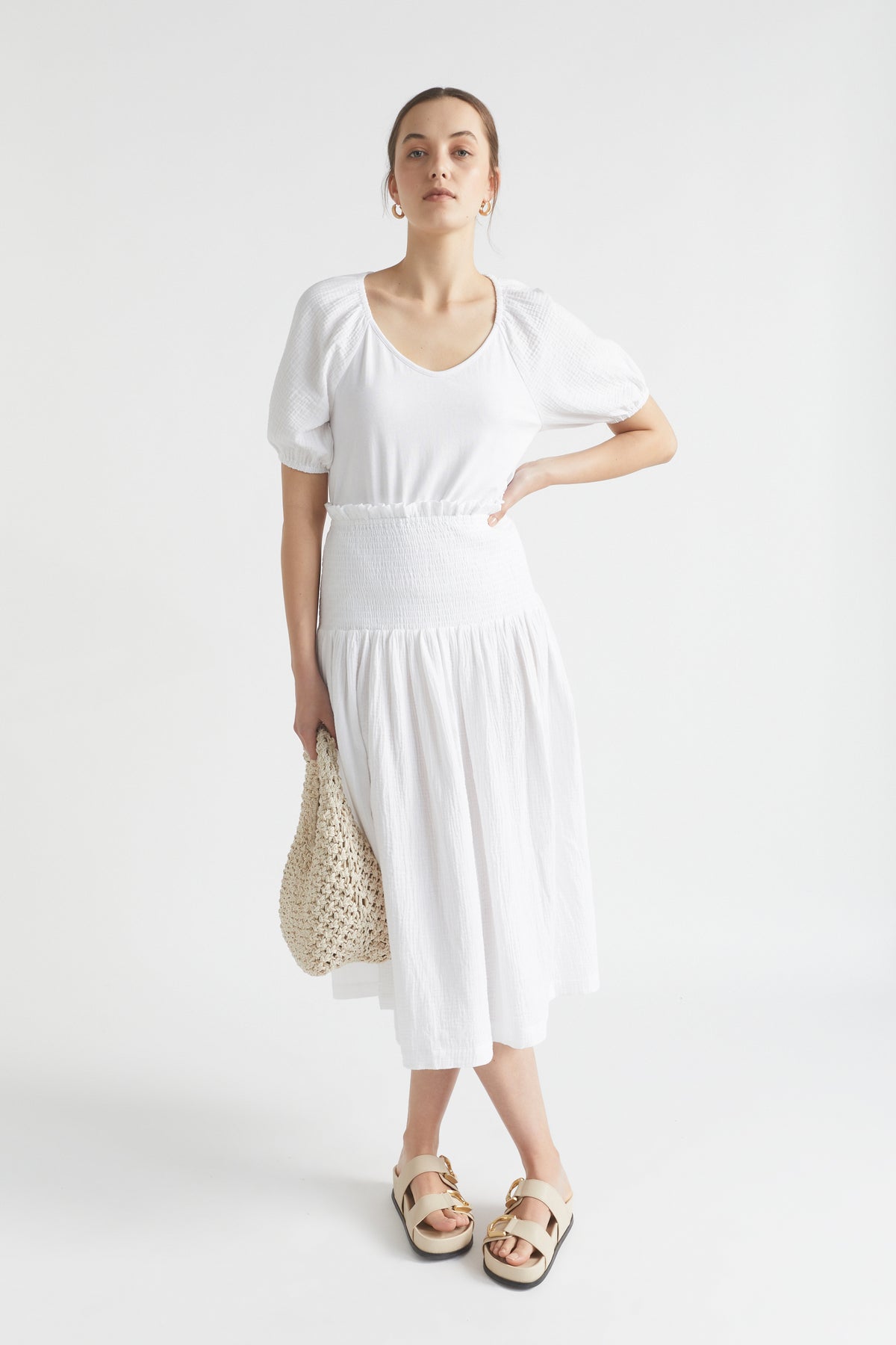 Cheesecloth Sleeve Tee