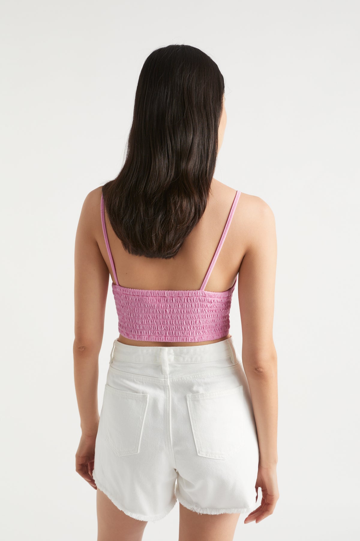 Shirred Jersey Crop