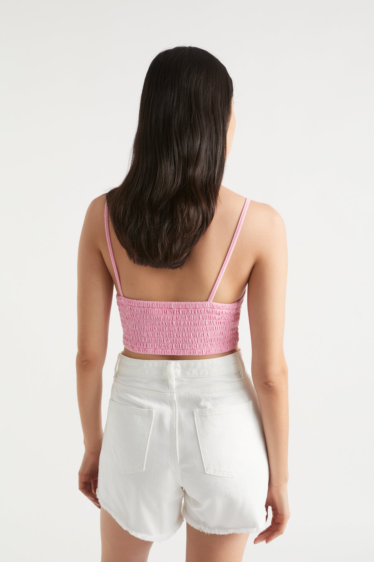 Shirred Jersey Crop
