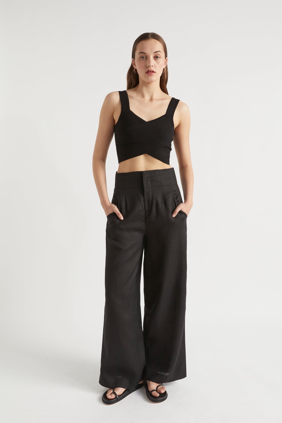 Cross Front Knit Top