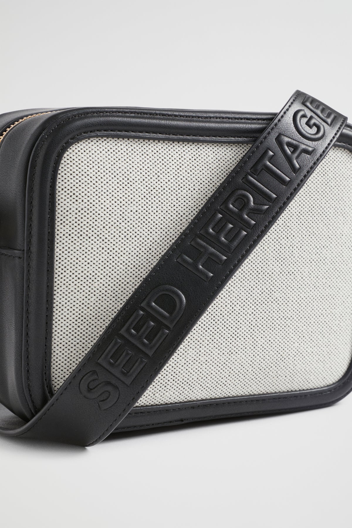 Textured Logo Crossbody Bag