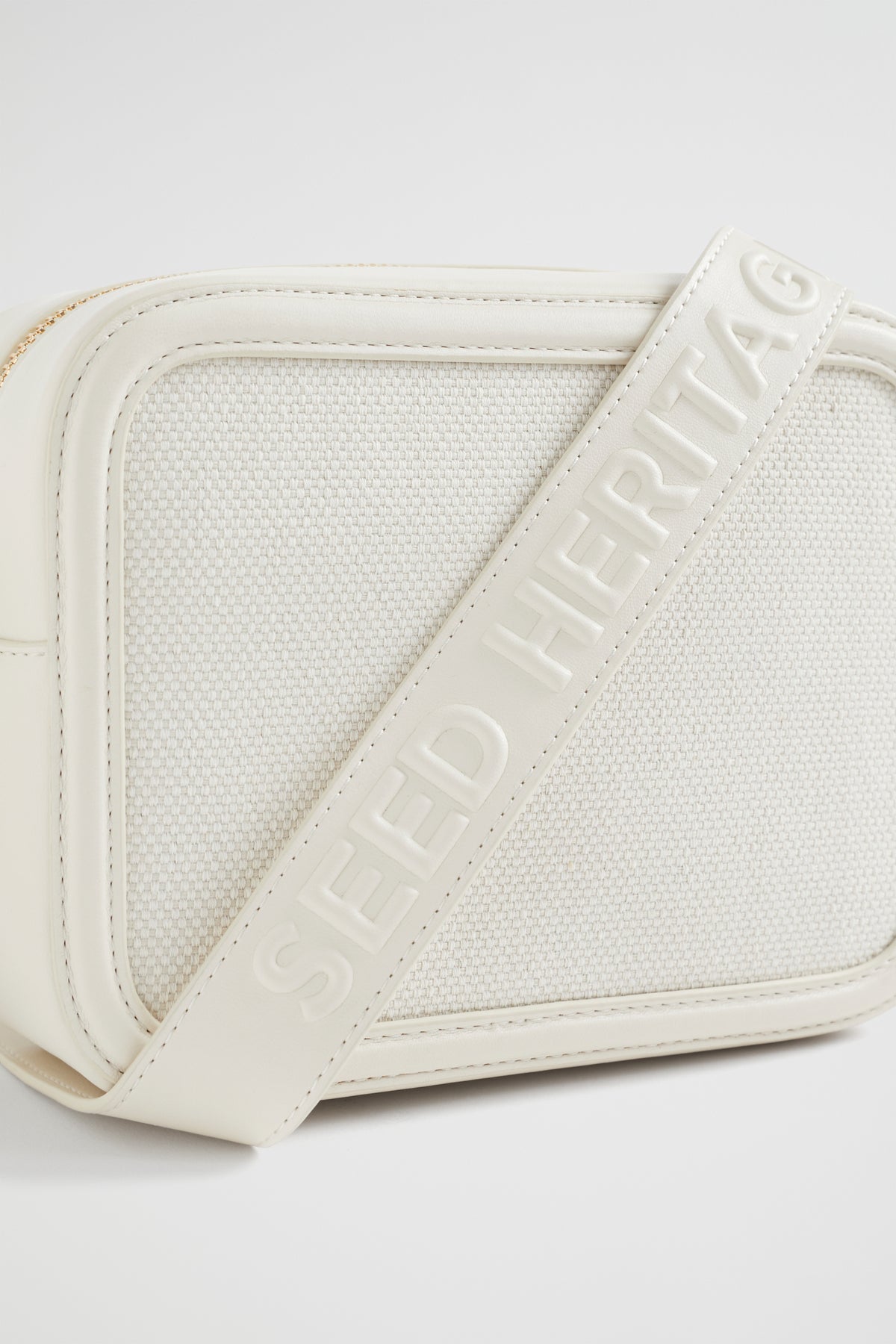 Textured Logo Crossbody Bag