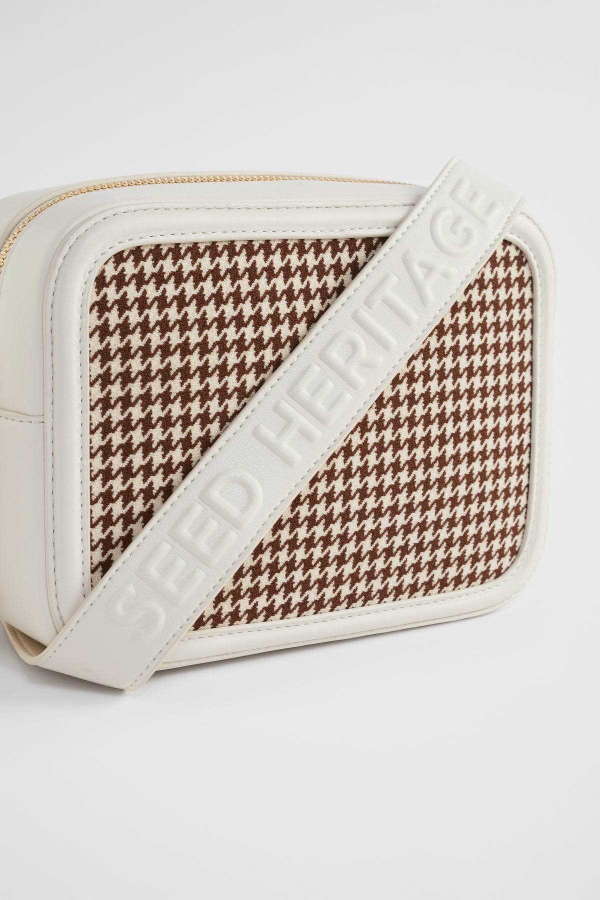 Textured Logo Crossbody Bag