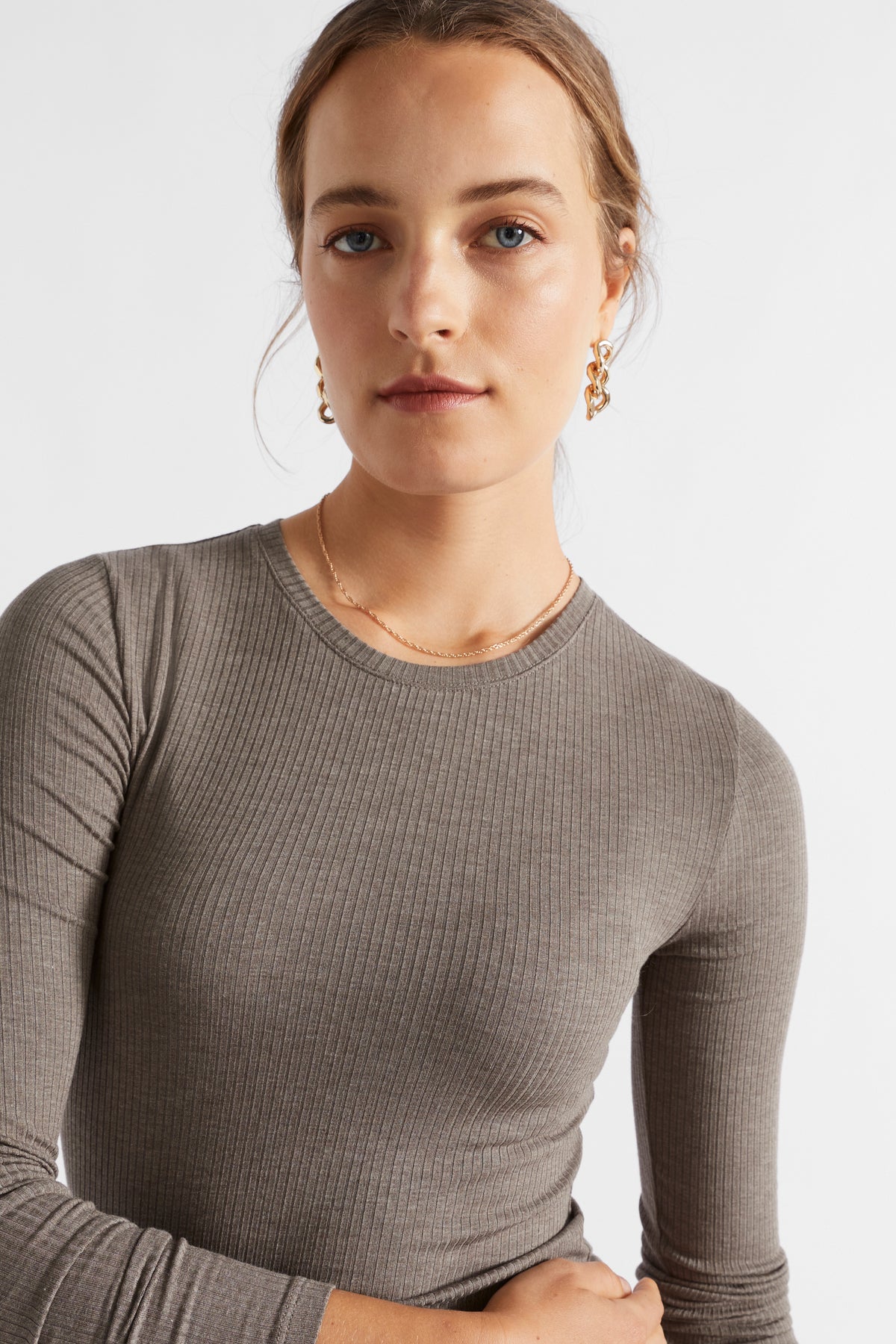 Core Rib Crew Neck Top