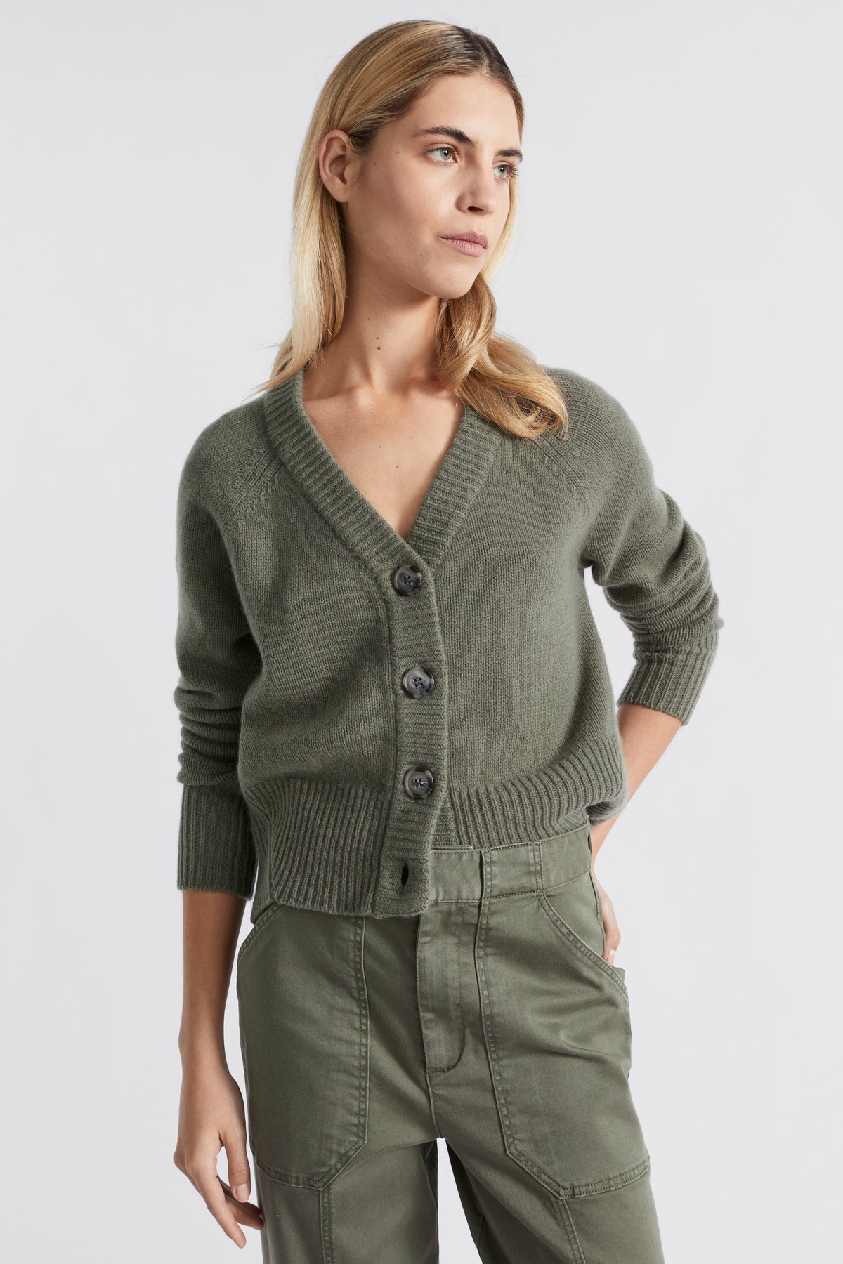 Merino Wool Raglan Cardigan
