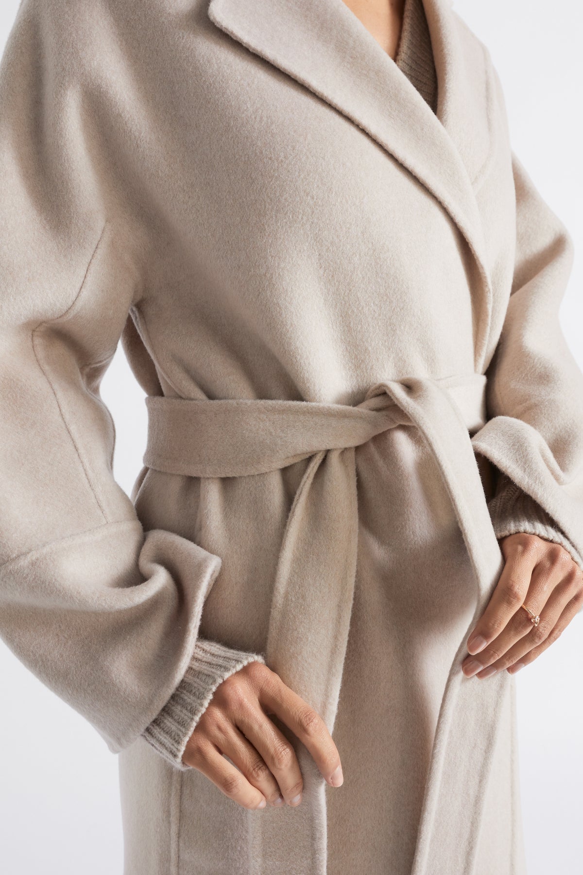 Wool Blend Relaxed Coat