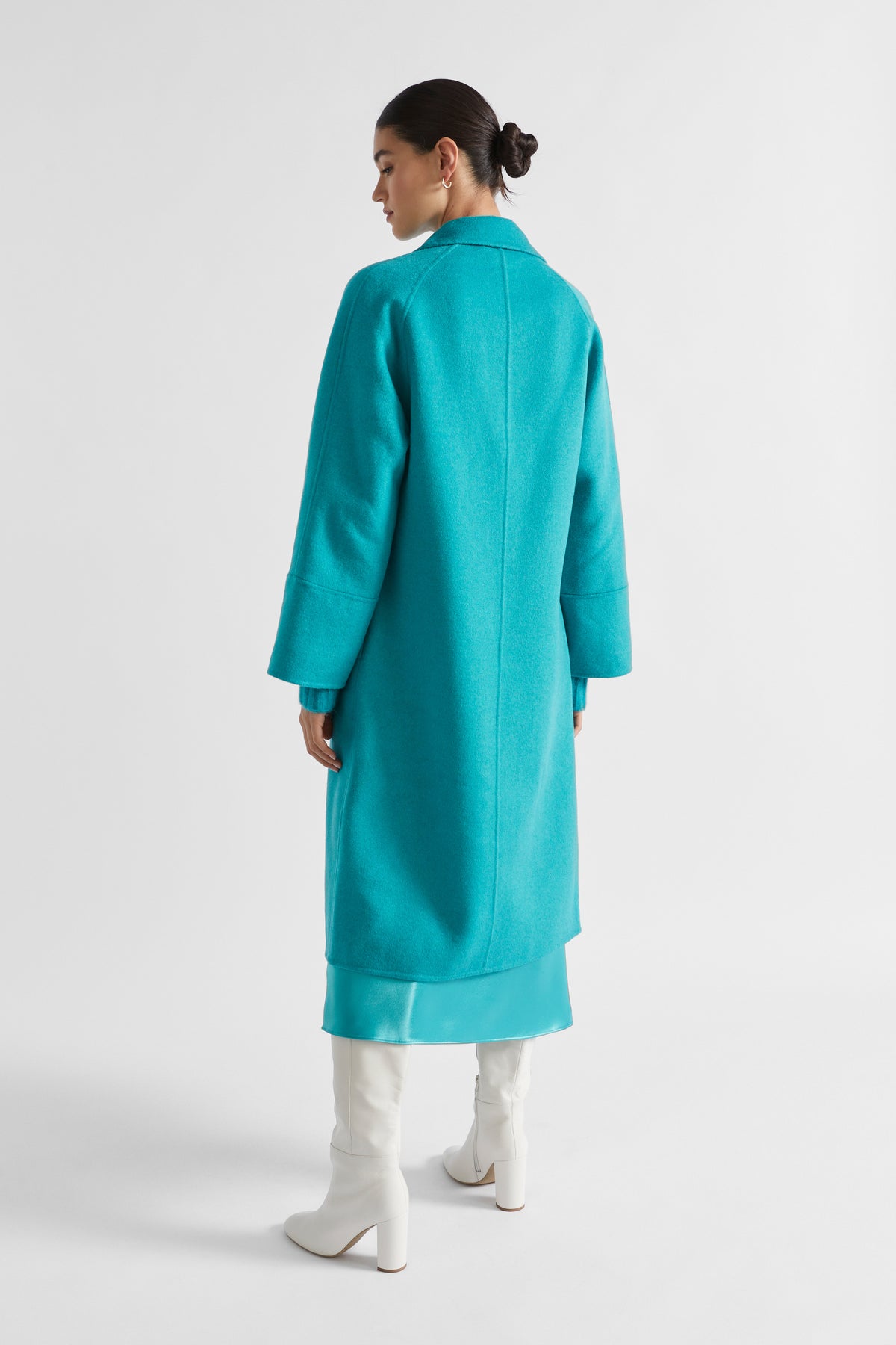 Wool Blend Relaxed Coat