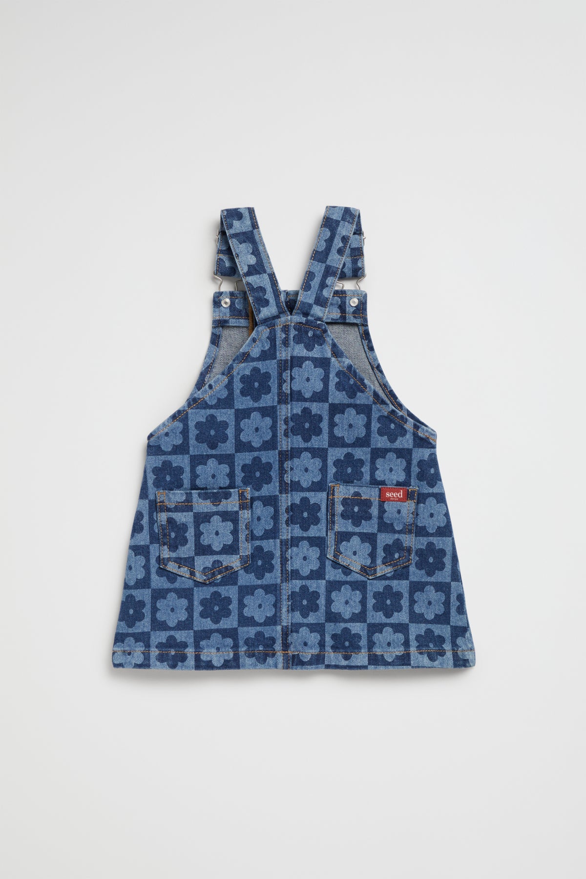Checked Denim Pinafore