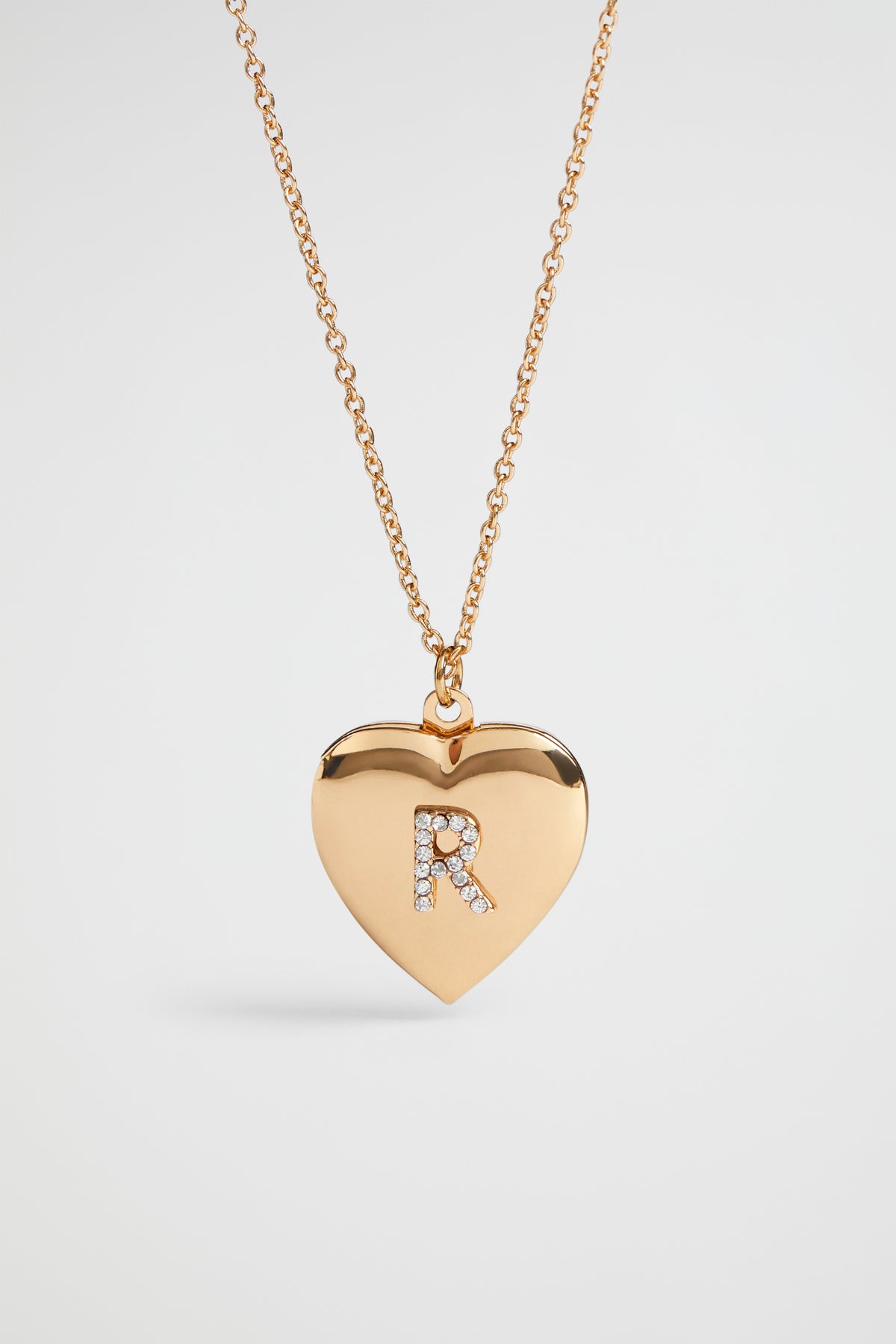 Diamante Initial Locket