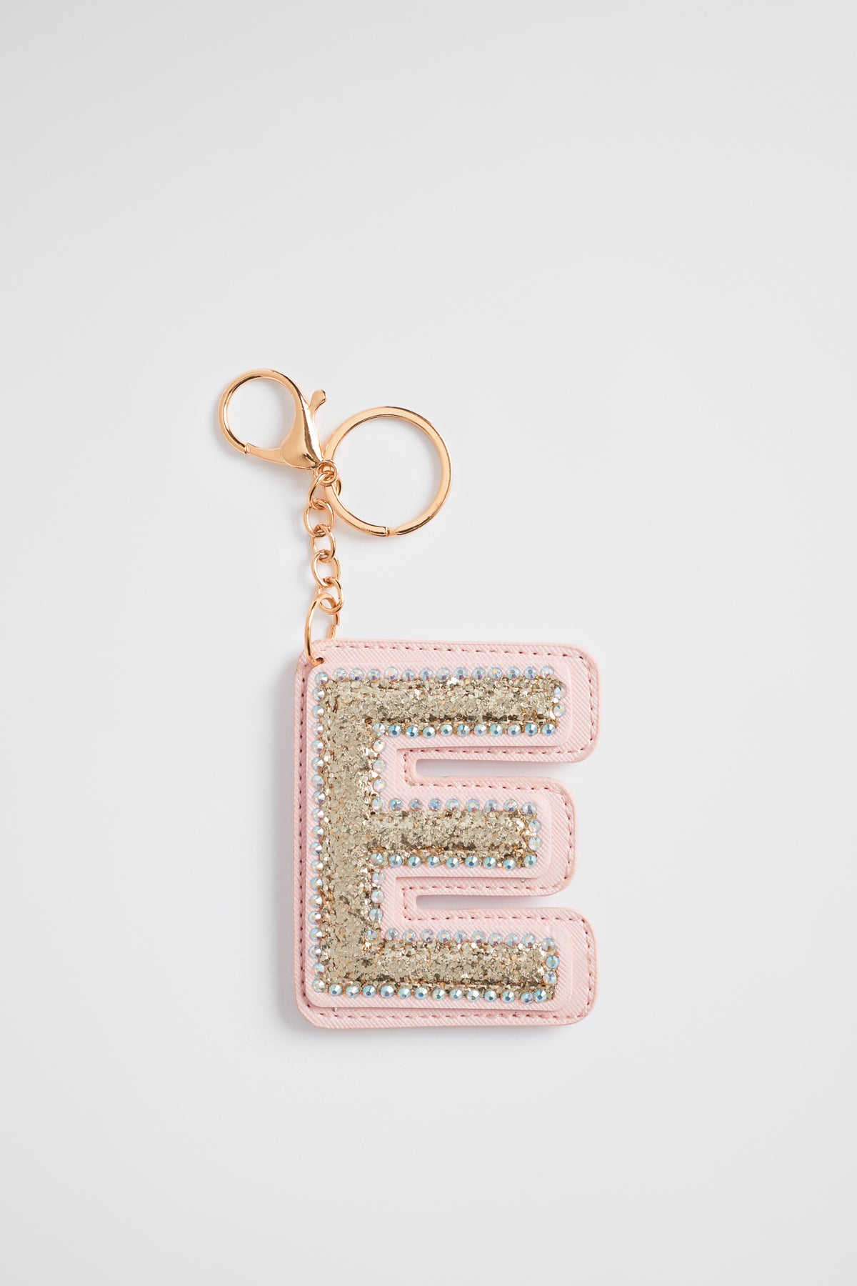 Glitter Initial Keyring
