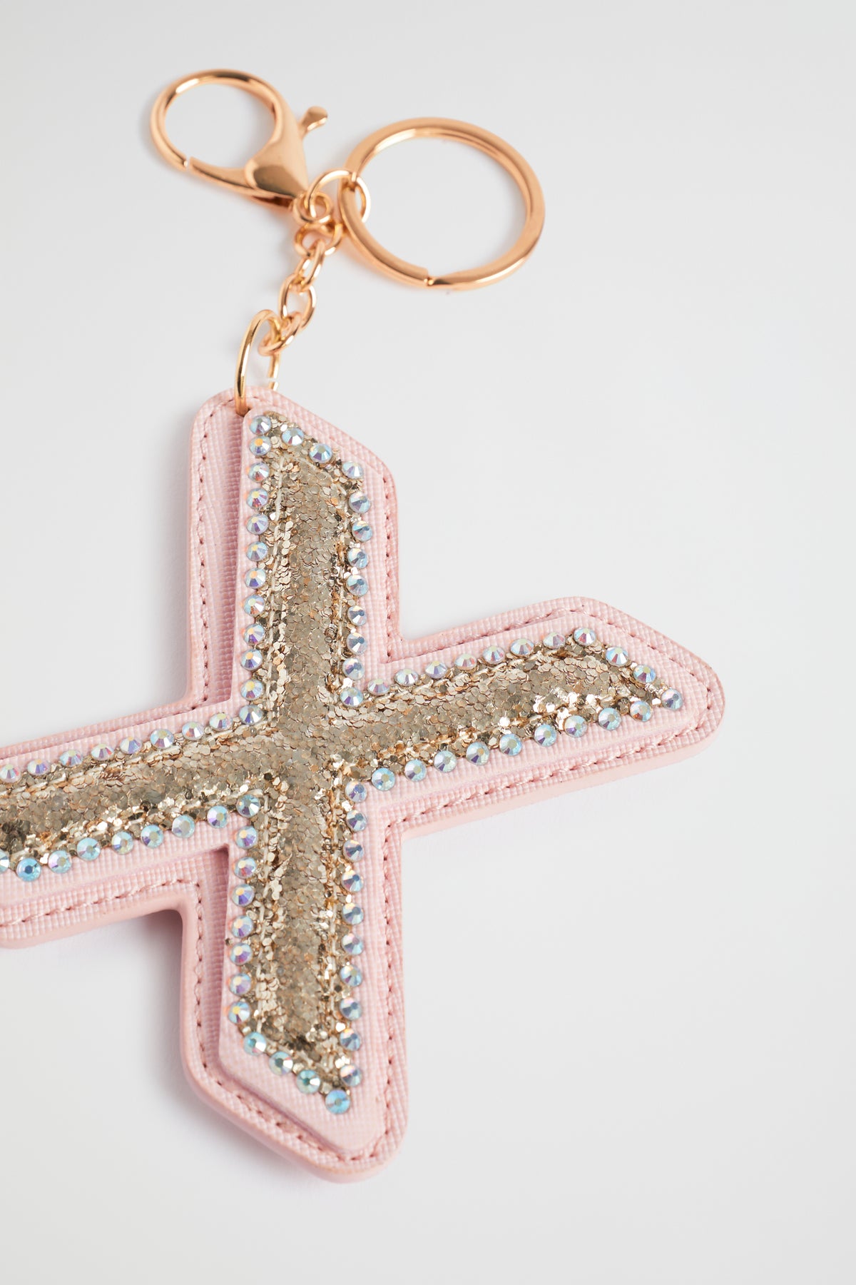 Glitter Initial Keyring