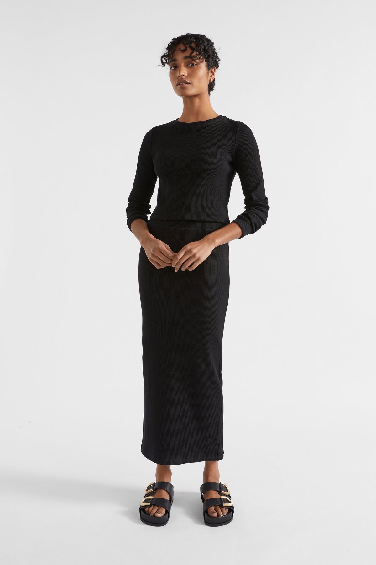 Rib Long Sleeve Top