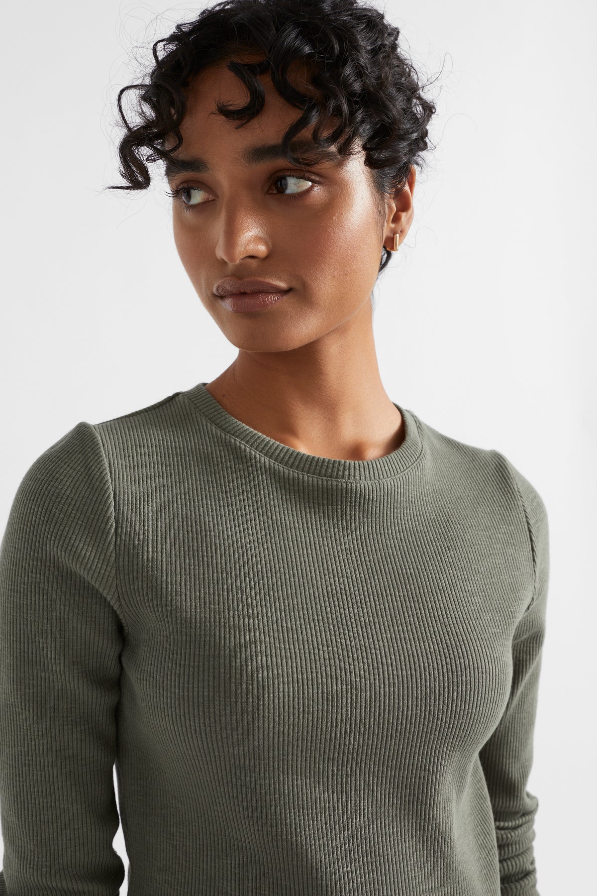 Rib Long Sleeve Top