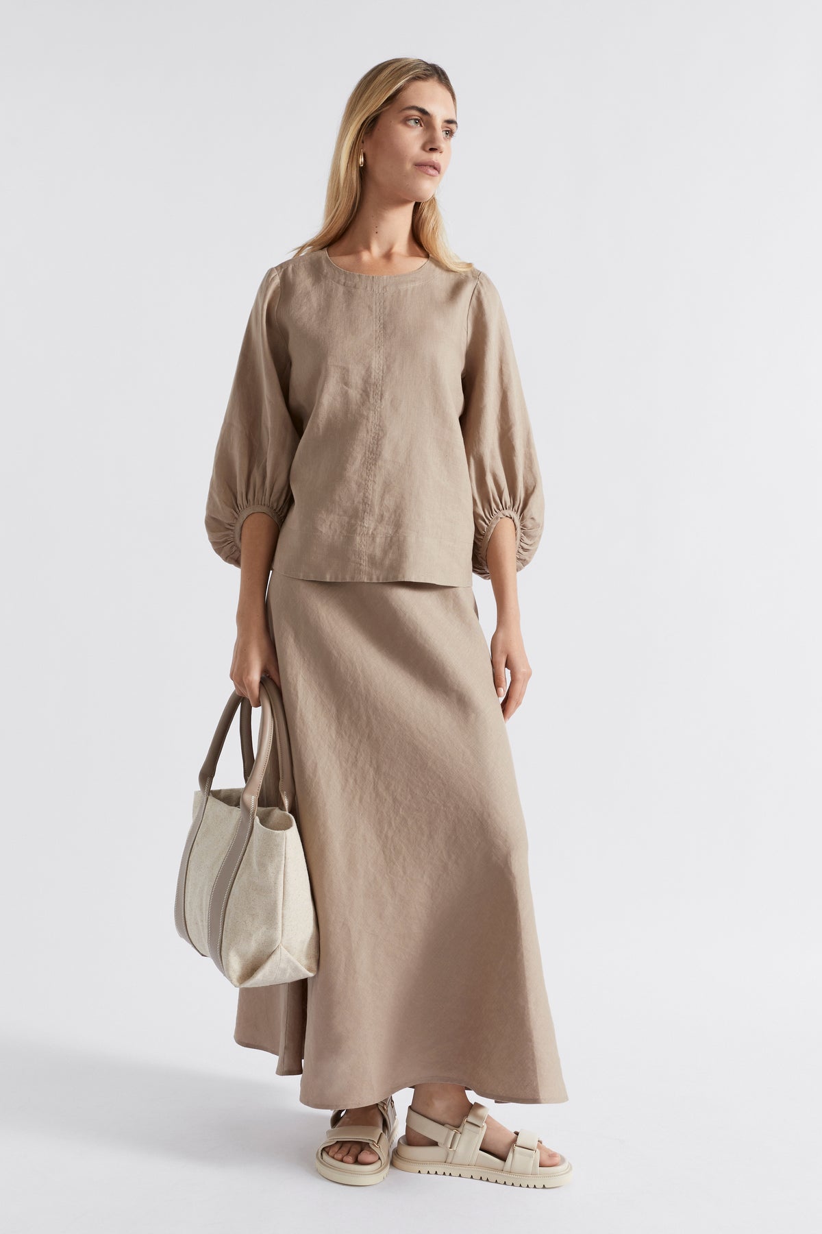 Core Linen Maxi Skirt