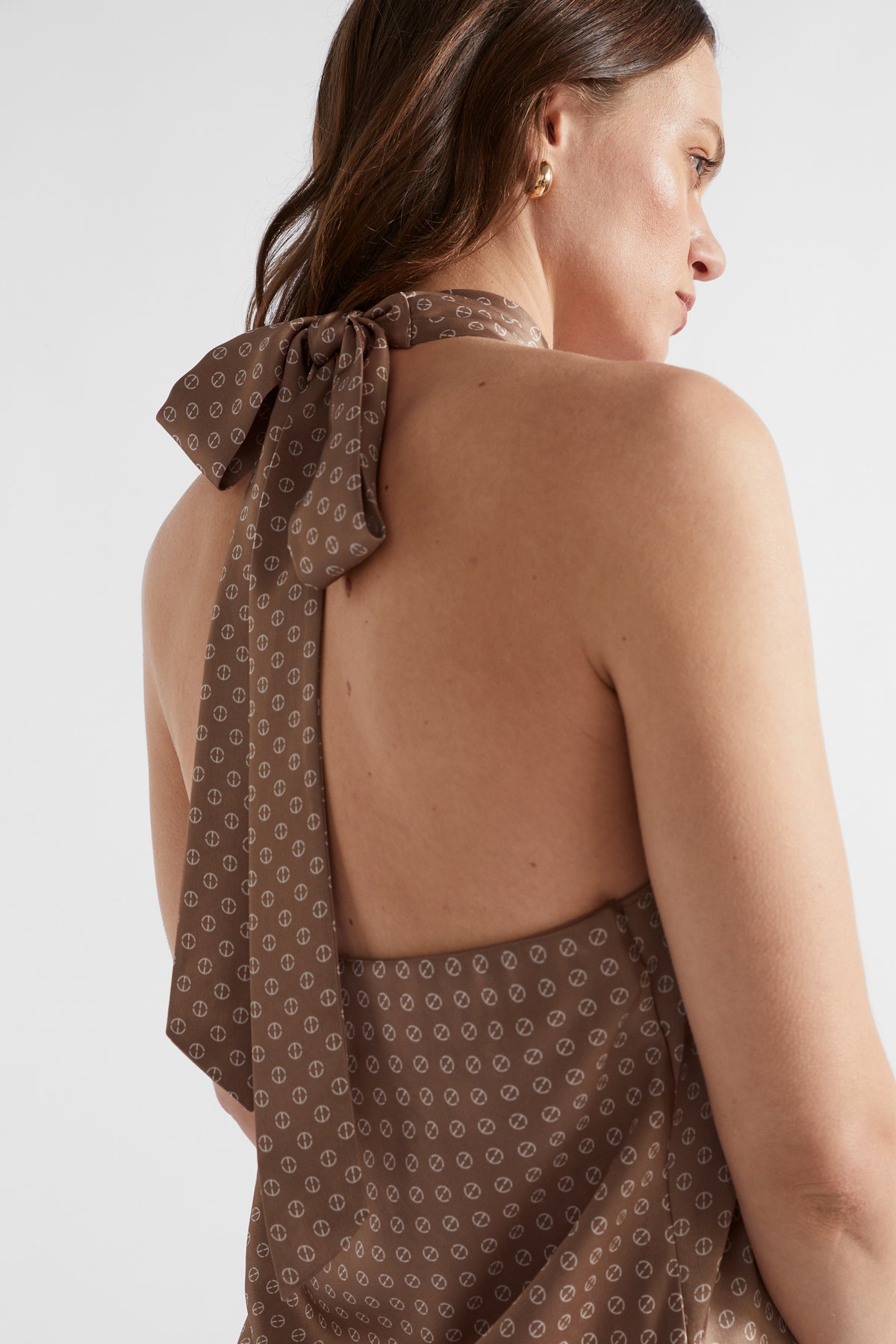 Scarf Print Halter Top