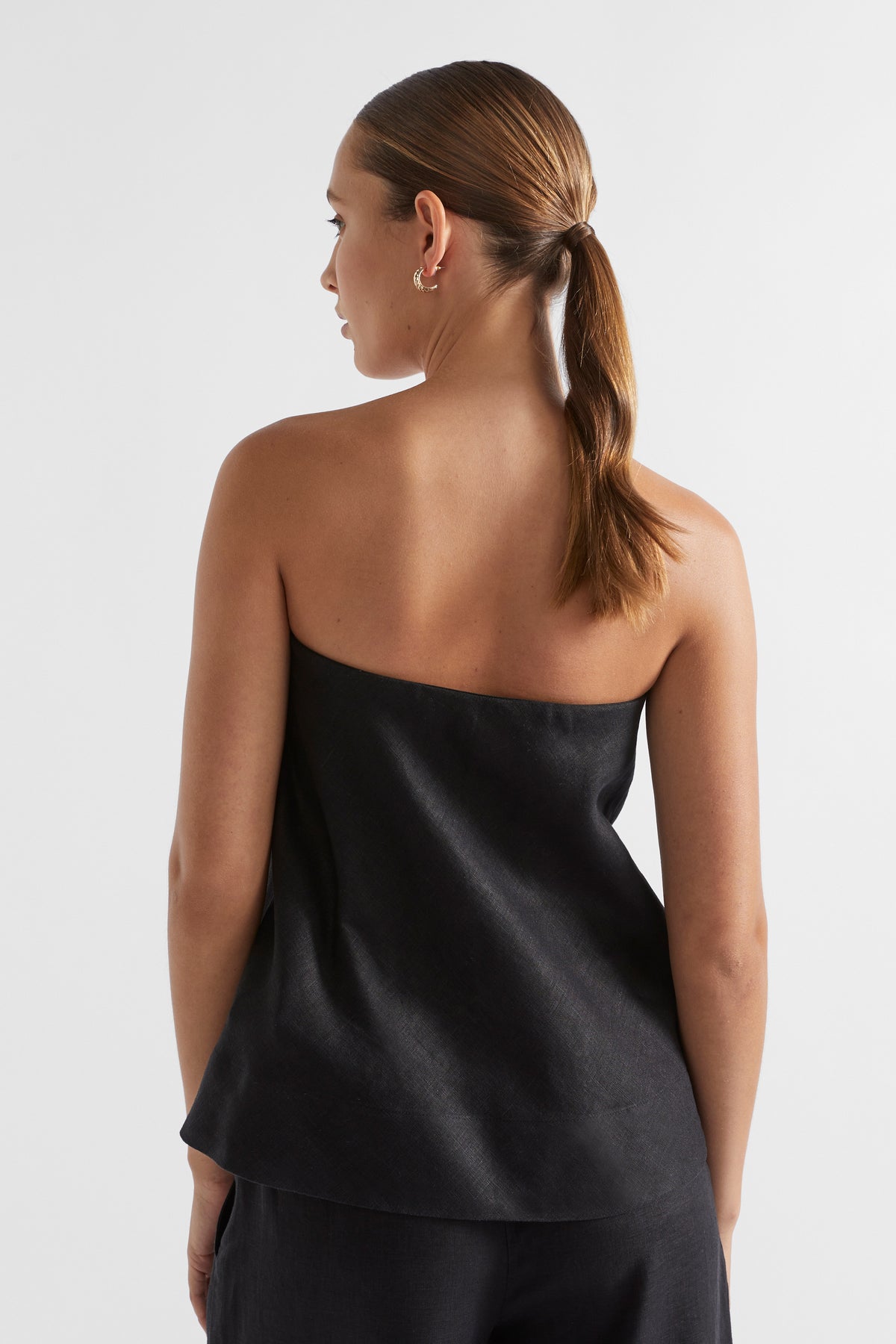 Core Linen Strapless Top