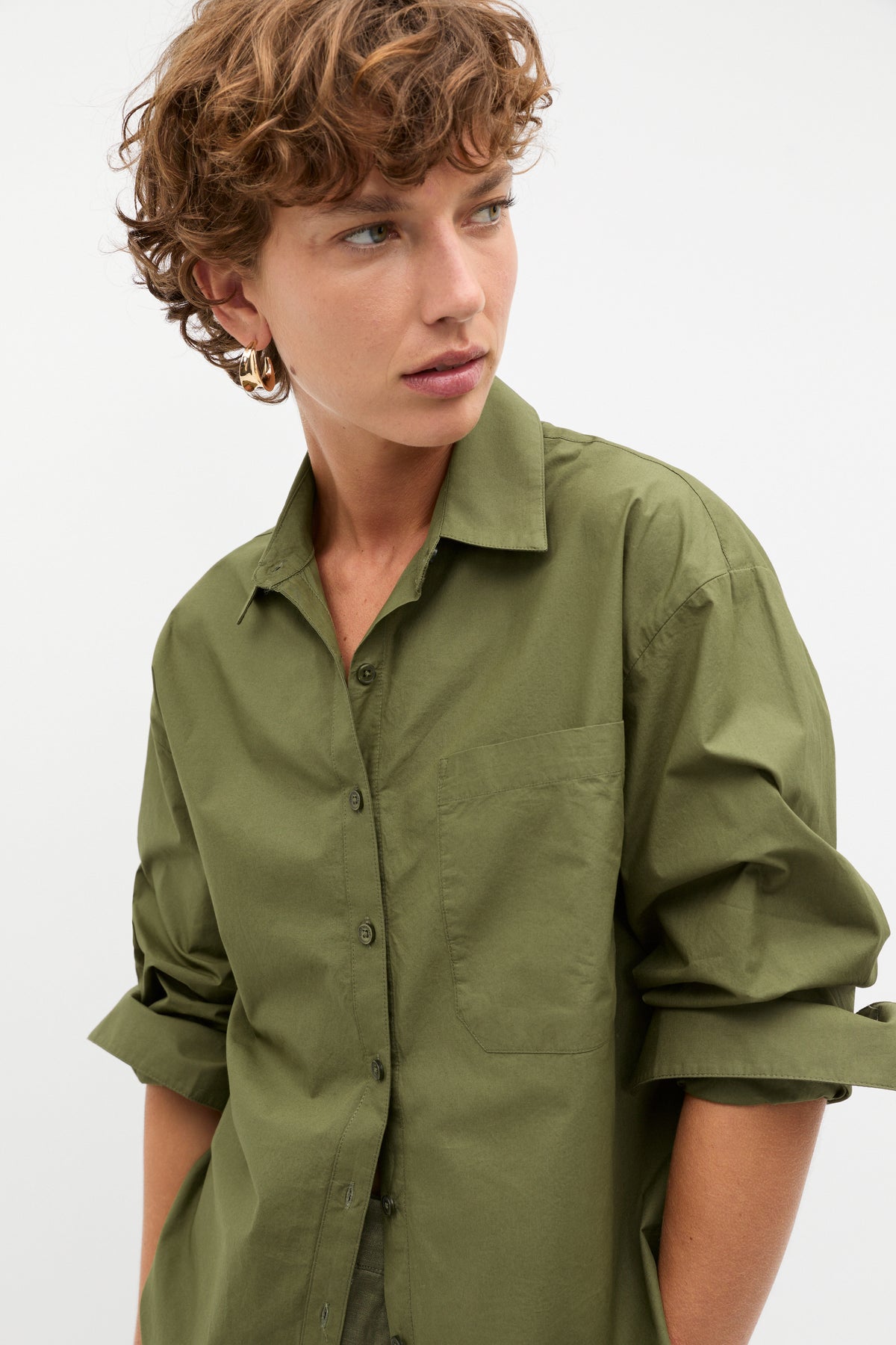 Poplin Pocket Front Shirt
