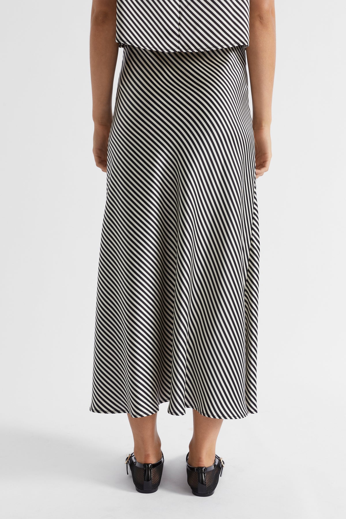 Diagonal Stripe Skirt