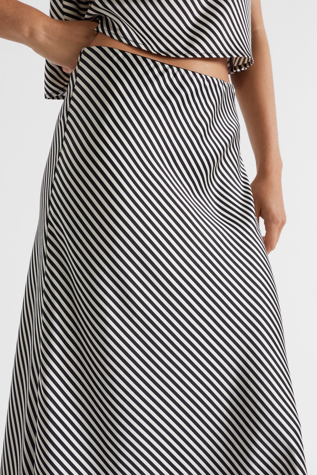 Diagonal Stripe Skirt