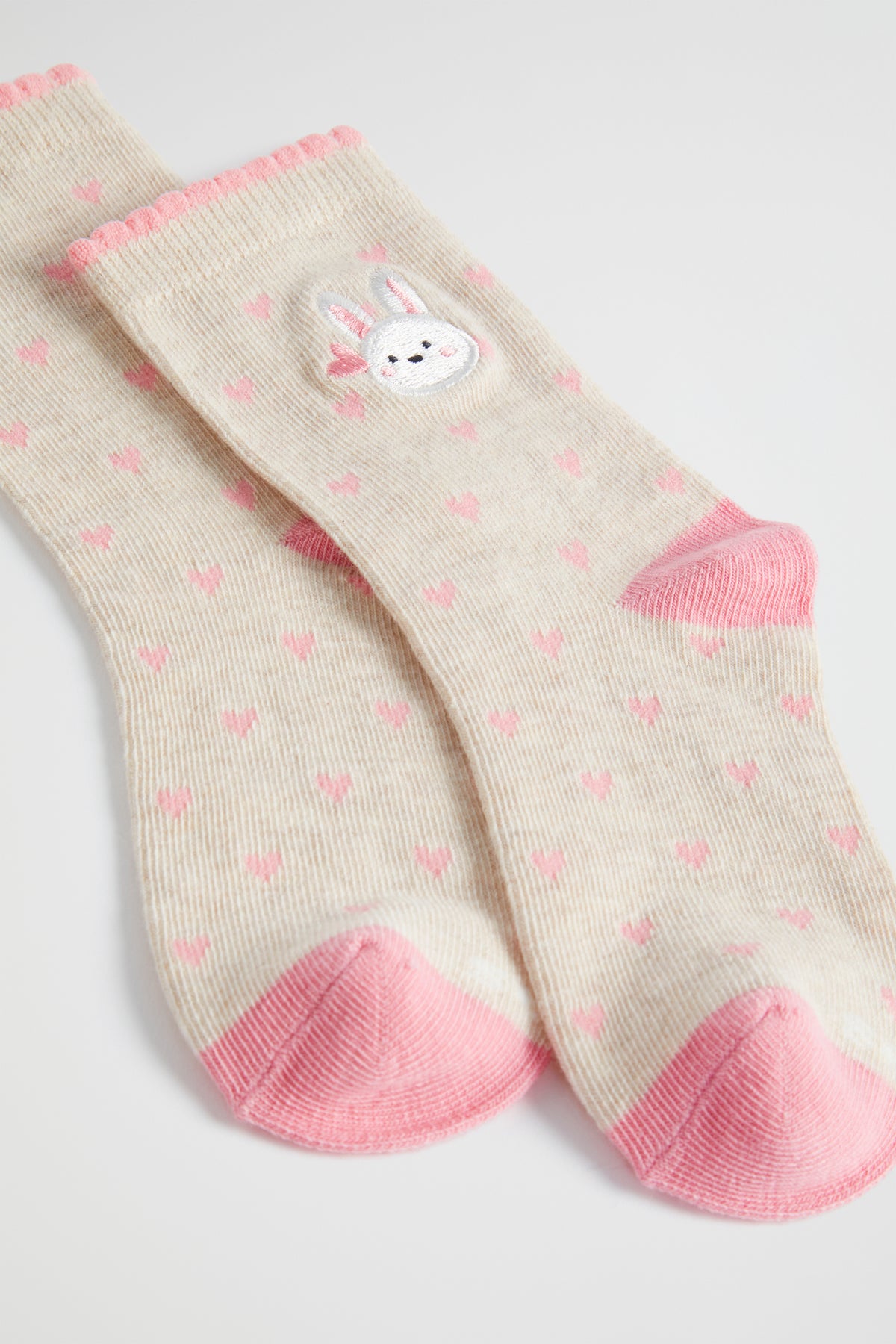 Bunny Embroidery Sock