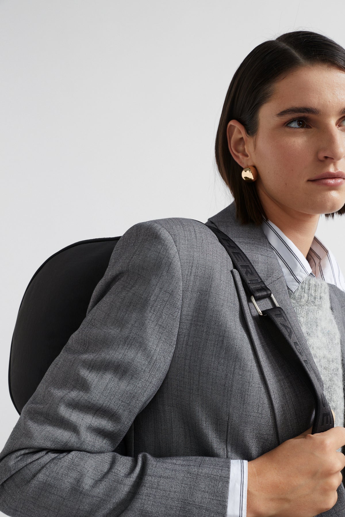 Monochrome Saddle Bag