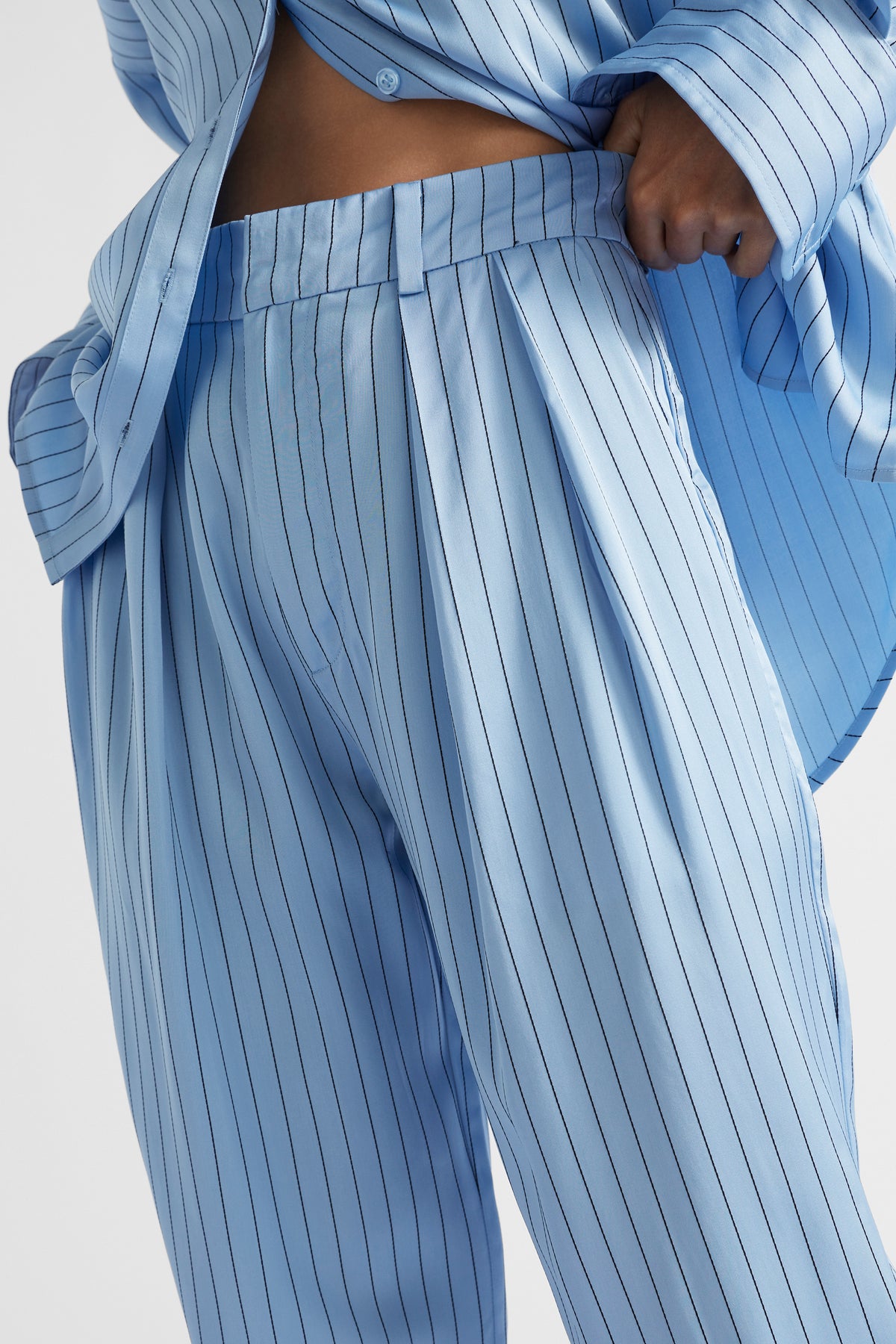 Pinstripe Pleat Pant